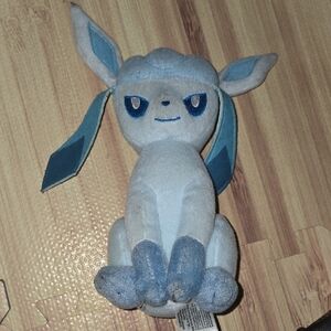 Pokemon Glaceon Stuffed Animal - Blue and Gray